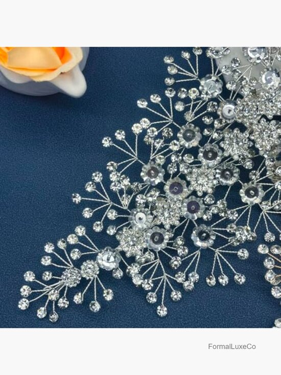 Bridal Headpiece Rhinestone Crystal Wedding Hair Comb with Rhinestones